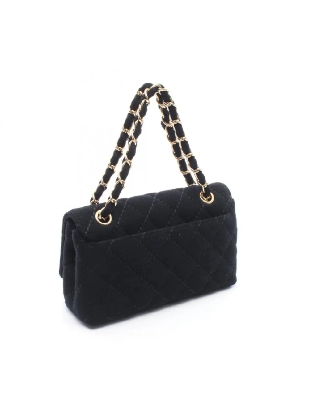 Chanel Handbag Wild Stitch Black Chain
